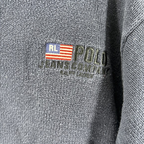 Polo Ralph Lauren | Navy Blue American Flag Sweater | 100% Cotton | Large - Picture 6 of 7
